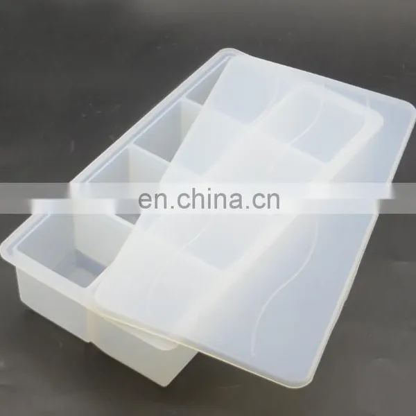 Food Grade Silicone Eight Grid Ice Mold With Cover photo-4