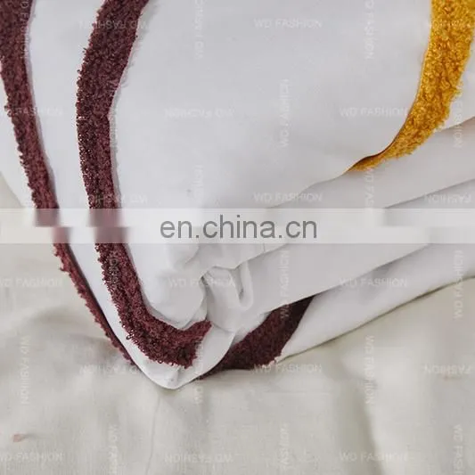 90gsm Washed Microfiber Tufting Embroidery Appliqued Duvet Cover Quilted Bedspread Bed Sheet With Comforter photo-6