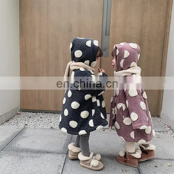 5898/Fashion Lamb Wool Warm Winter Coats for Girls High Quality Dot Casual Thicken Coat photo-2