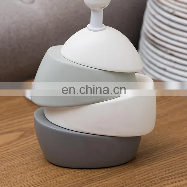 Novel Furniture Restaurant Office Desk Light Custom Ceramic Base Matte Table Lamps for Home Decoration photo-5