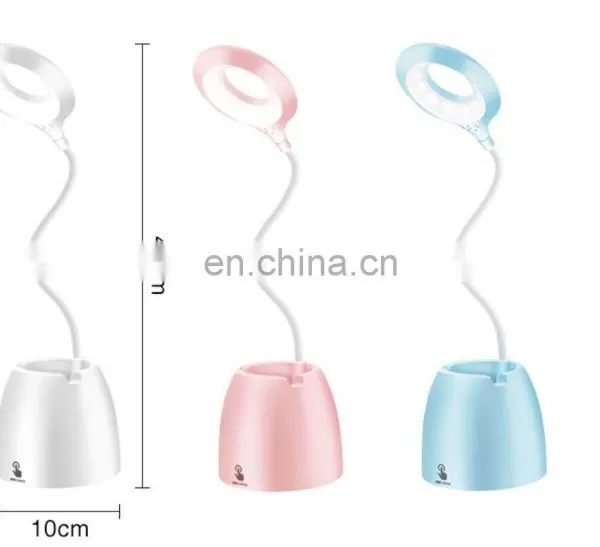 2020 Amazon 3 Modes Dimmable Usb Charging Wireless LED Desk Lamps for Kids Study Reading photo-3