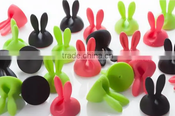 Hottest Design Cable Winder Rabbit Shape Silicone Solid Wire Clips photo-3