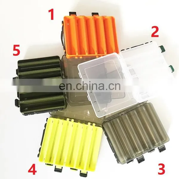 Double Layers 14 Compartments Plastic Rectangular Storage Fishing Lure Boxes