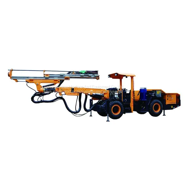 Telescopic feed mining development drill rig KJ313 for tramming into small tunnels mines