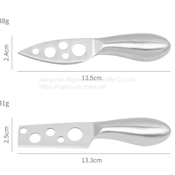 Stainless Steel 4 Pieces Cheese Knife Set: Hard and Soft Cheese Knives, Serving Fork & Cheese Spreader photo-5