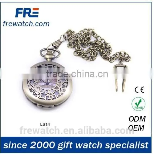 Retro Bronze Japan Movt Quartz Pocket Watch 46mm Pocket Watch photo-4