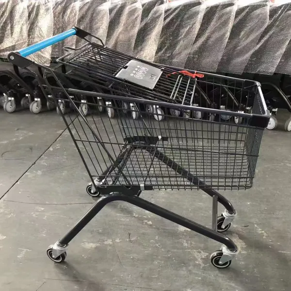 Supermarket Shopping Carts Wire Metal Shopping Trolley photo-4