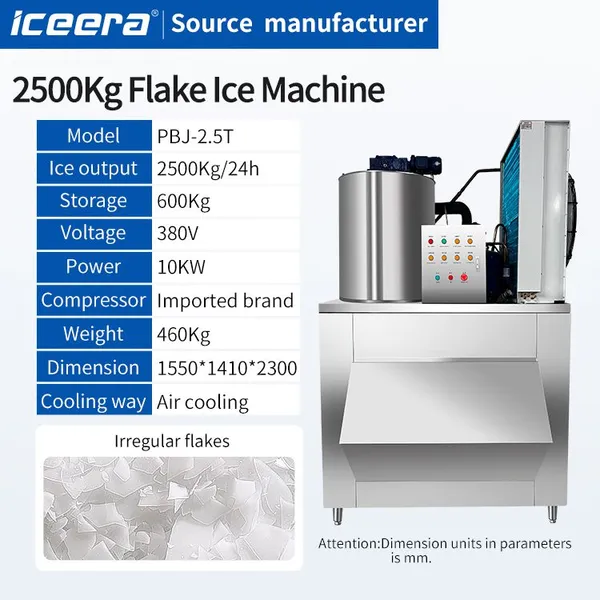 1.5t~2.5t Commercial Use Stainless Steel Refrigerators Flake Ice Machine for Cool Solution Catering Suppliers photo-5