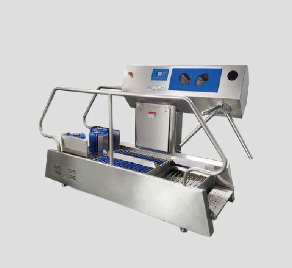 Industrial Channel Type Boot Washing Machine 220V With 1.6KW Fan Power