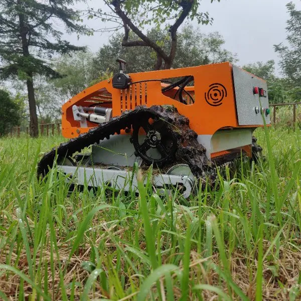 Petrol Remote Control Distance 200M Sharp Mowing Blades Remote Control Track Mower photo-3