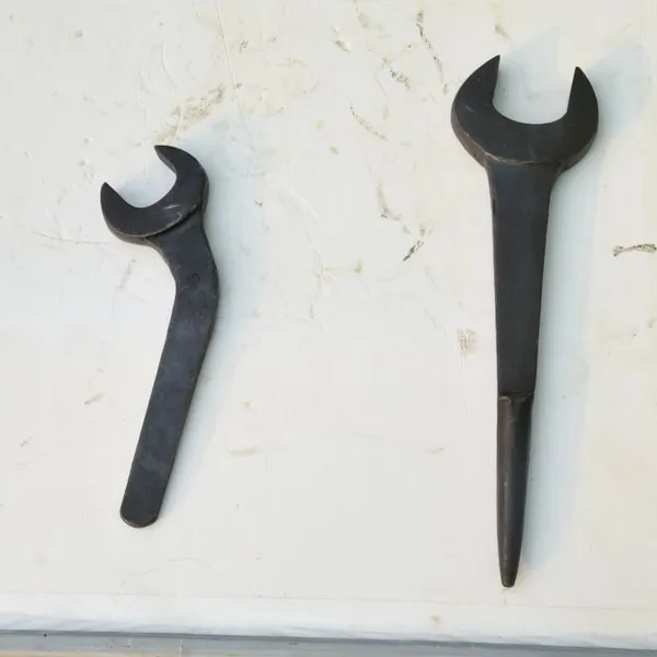 Bent Single Open End Wrench 15 Degree Offset, Drop Forged 45# Steel, Size Range 22mm-32mm photo-3