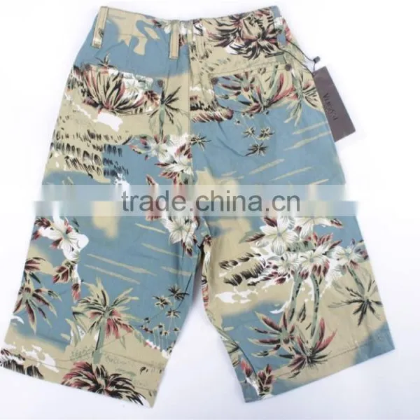Mens Cheap 100%cotton Summer Stocklot Apparel Printed Shorts photo-2