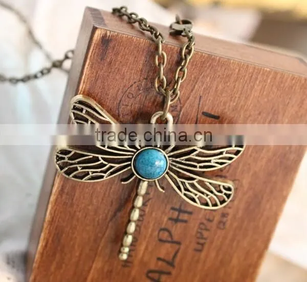 Sweater Chain Clothing Accessories Vintage Dragonfly Pendant Necklace photo-4