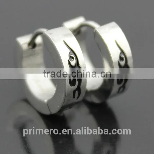Men Women Stainless Steel Stud Earrings Small Circle Tattoo High Quality Fashion Jewelry photo-6