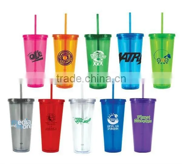 20OZ Tumbler, Double Wall Plastic Tumbler,BPA FREE Tumbler With Straw photo-5