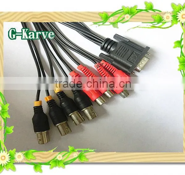 HDB 15P to 4BNC+4RCA Cable