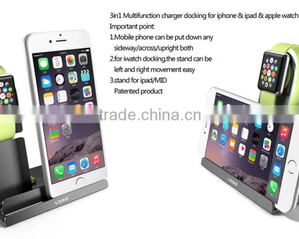 Golden Aluminium for Apple Watch Safe Charge Holder Stand Bracket/dock Build Cradle photo-5