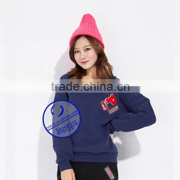 Custom100% Cotton Women's Embroidered Sweatshirts With China Supplier photo-2