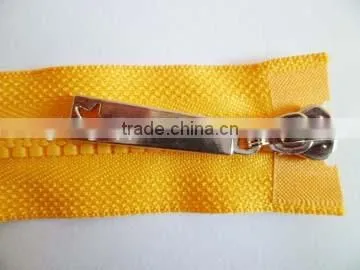 5# Plastic Zipper Resin Zipper Two Way Open End Zipper With Fancy Locking Double Zipper Slider Coate Zipper photo-3
