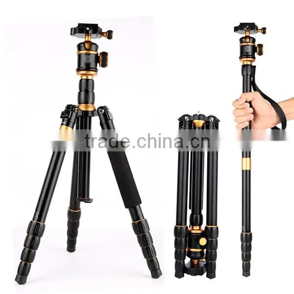 Q888 Aluminum Portable Tripod for Digital Dslr Video Film Shooting Camera Tripod Stand With Panoramic Ballhead Tripod Bag photo-4