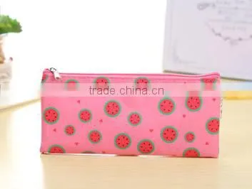 Promotion Fruit Watermelon Print Plain Canvas Pencil Case With Low Price photo-3