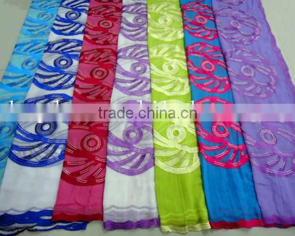 African Muslim Scarf for Women/embroidered Silk Scarf/shawl Scarf photo-3