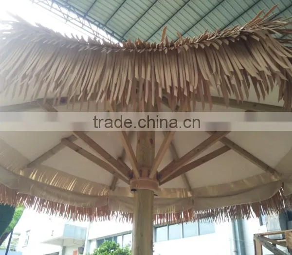 High Class Sun Protection Waterproof Material Outdoor Artificial Folder and Collapsible Thatch Umbrella photo-5
