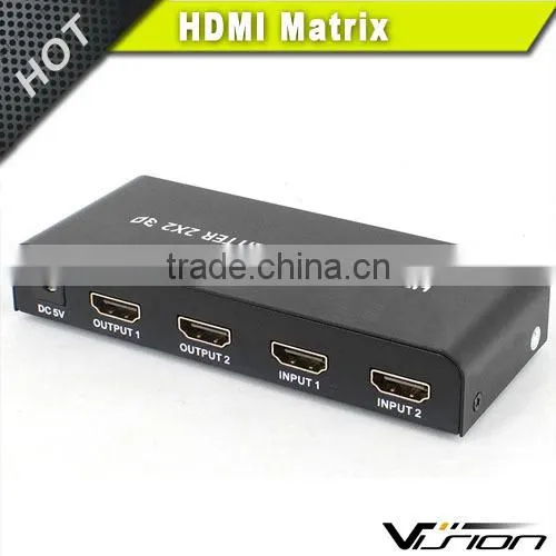 Vision High Speed Gold Plated 1080p 2x2 HDMI Switch Splitter photo-3