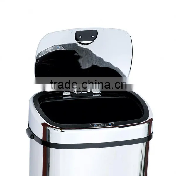 8 10 13 Gallon Infrared Touchless Dustbin Stainless Steel Waste Bin Automatic Garbage Can SD-007 photo-5