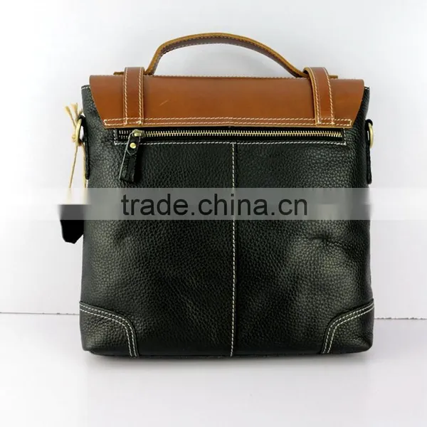 China Supplier Low Price Fashion Men Black Genuine Leather Briefcase photo-3