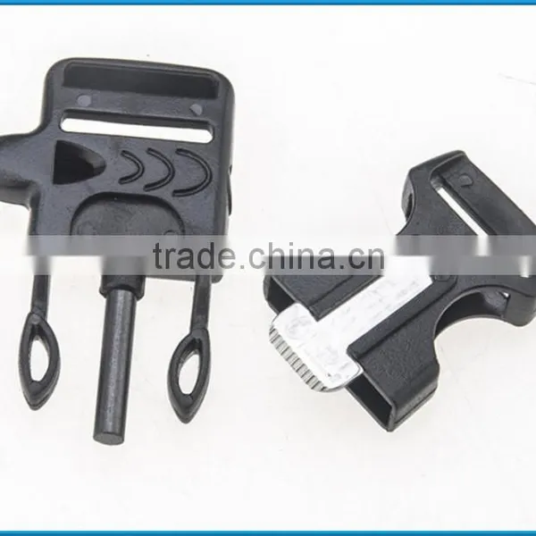 Promotional Plastic Flint Fire Starter Buckles, Flint Buckle, Fire Starter Buckle With Whistle for Bracelet photo-2