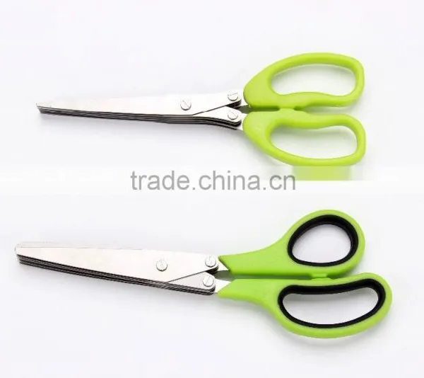 Stainless Steel Kitchen Scissor Chopped Green Onion Scissor Many Layer Paper Shredding Scissors photo-3