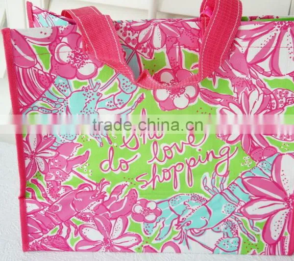 100% Recycled Lead-free Material Large Rectangular PP Woven Carry Bag photo-2