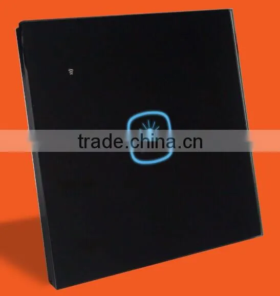 Beautiful LED Panel Touch Switch Wall Switch 1gang Tempered Glass