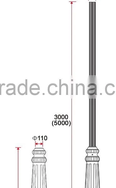 A062 Antique Street Lighting Cast Aluminum Lamp Post Base photo-2