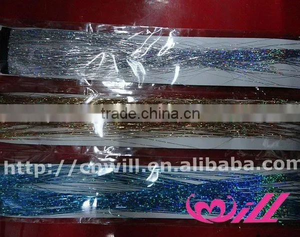 Fashion 18 Inch Sparkling Hair Tinsel Extensions Sparkling Hair Tinsel Clip In Hair Extension photo-2