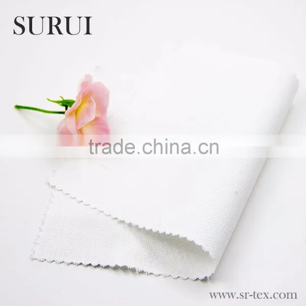 White Color of Linen Cotton Fabric