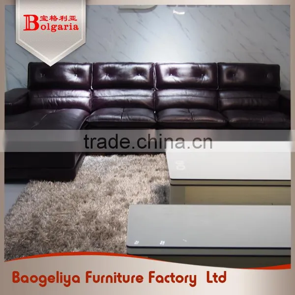 New Design Top Home Furniture Corner Recliner Stanley Leather Sofa India photo-5