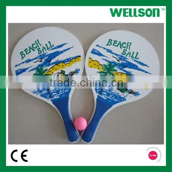 Machine cut wooden beach rackets