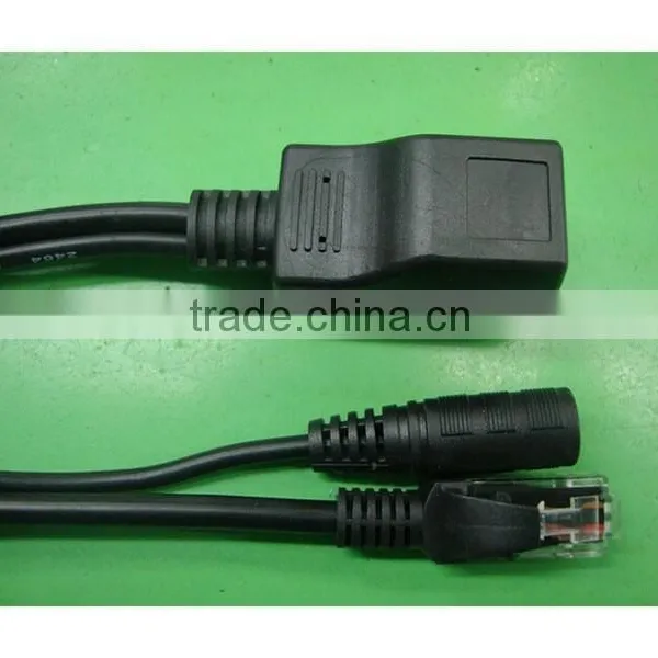 1 in 2 Ethernet LAN Network Cable RJ45 Male to Male Plug &DC Female 5.5m photo-5
