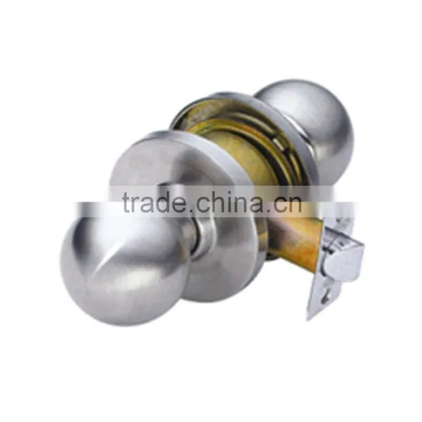 High Quality Tri-Circle Cylindrical Round Knob Door Lock Handle Lock,587PS-SS