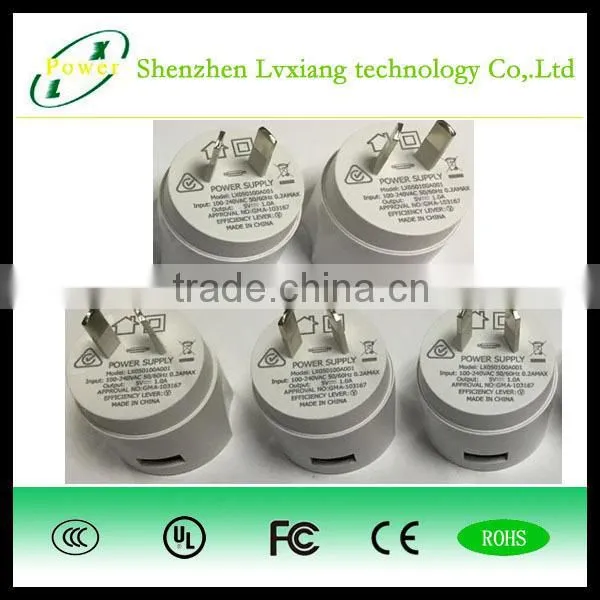 Wall Charger for Mobile Phone 5V 1A dc Output Usb Wall Charger With SAA Certification photo-3