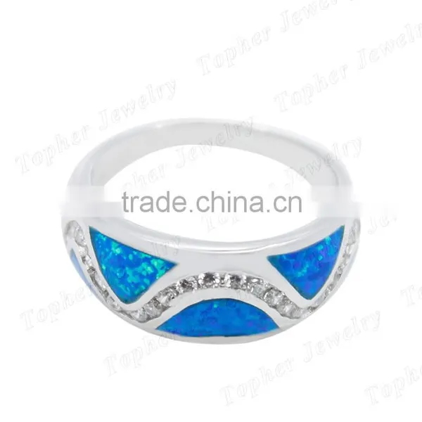 925 Fashion Literary Girl Opal Ring Classic Simple Ring Design photo-3
