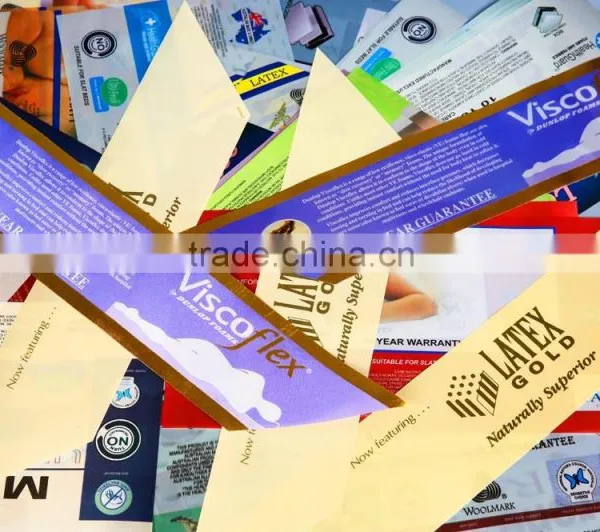 Printed Heat Seal Hot Melt Heat Sensitive Mattress Label photo-2