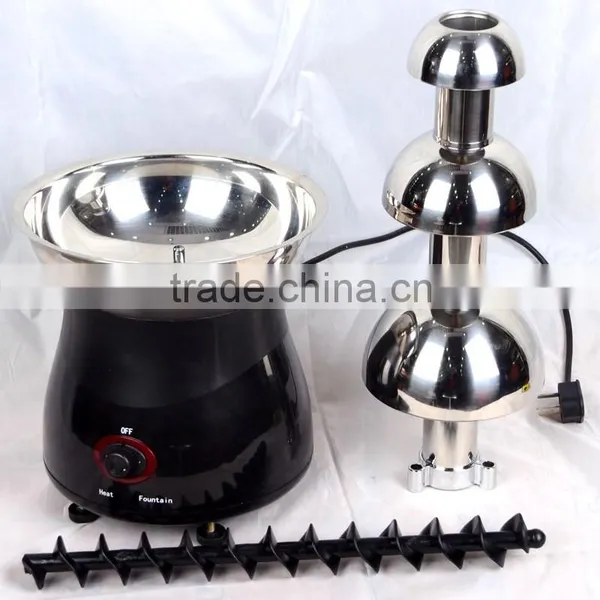 Wholesale Home 110v/220v Chocolate Fountain 3 Tiers Stainless Steel Best Mini Home Chocolate Fountain photo-2
