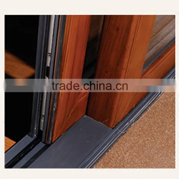 Exterior Large Toughened Glass Aluminum and Wood Sliding Door photo-6