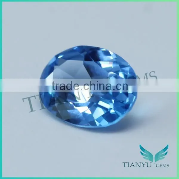 Aaa Quality 107# Oval Shape Dark Sapphire Blue Lab Creat Spinel photo-2