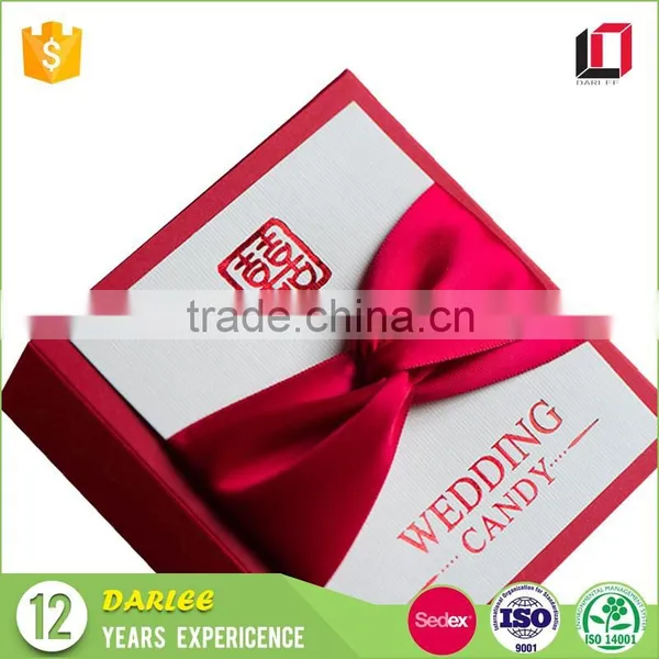 Professional OEM Sliding Drawer Shape Luxury Wedding Favors Gift Box With Ribbon photo-3