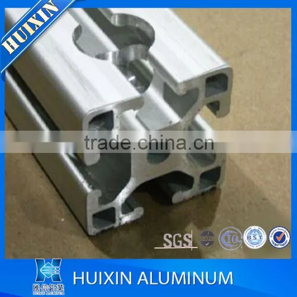 High Quality Anodized Silver Assembly Line Aluminium t Shape Extrusion Profile photo-2