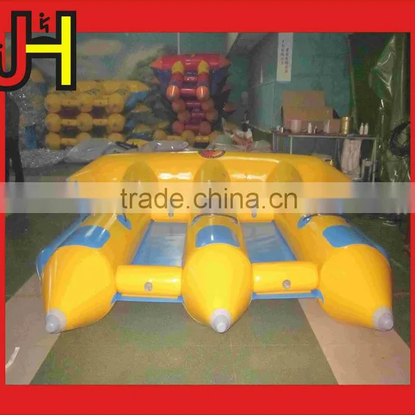 Popular JH Inflatable Plastic 6 Person Flying Banana Boat photo-2